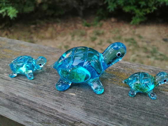Onderstrepen Buiten adem schermutseling Glazen schildpad familie geblazen glazen schildpadden 3pcs - Etsy België