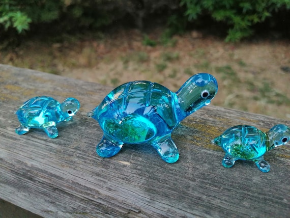 Onderstrepen Buiten adem schermutseling Glazen schildpad familie geblazen glazen schildpadden 3pcs - Etsy België