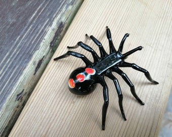 Glass spider, spider figurine, spider ornament, glass insects figurine, glass animals, blown glass spider, murano spider, glass tarantula