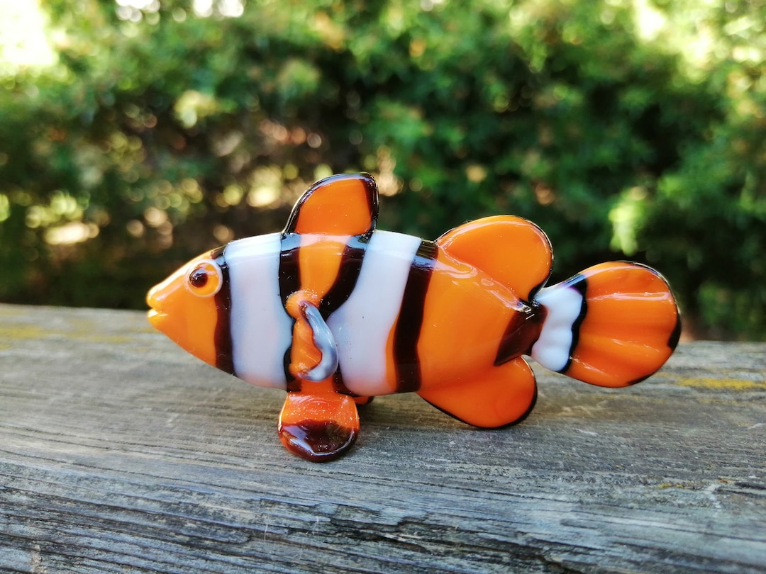 Glass Fish, Hand Blown Fish Figurine, Fish Ornament, Art Glass Fish