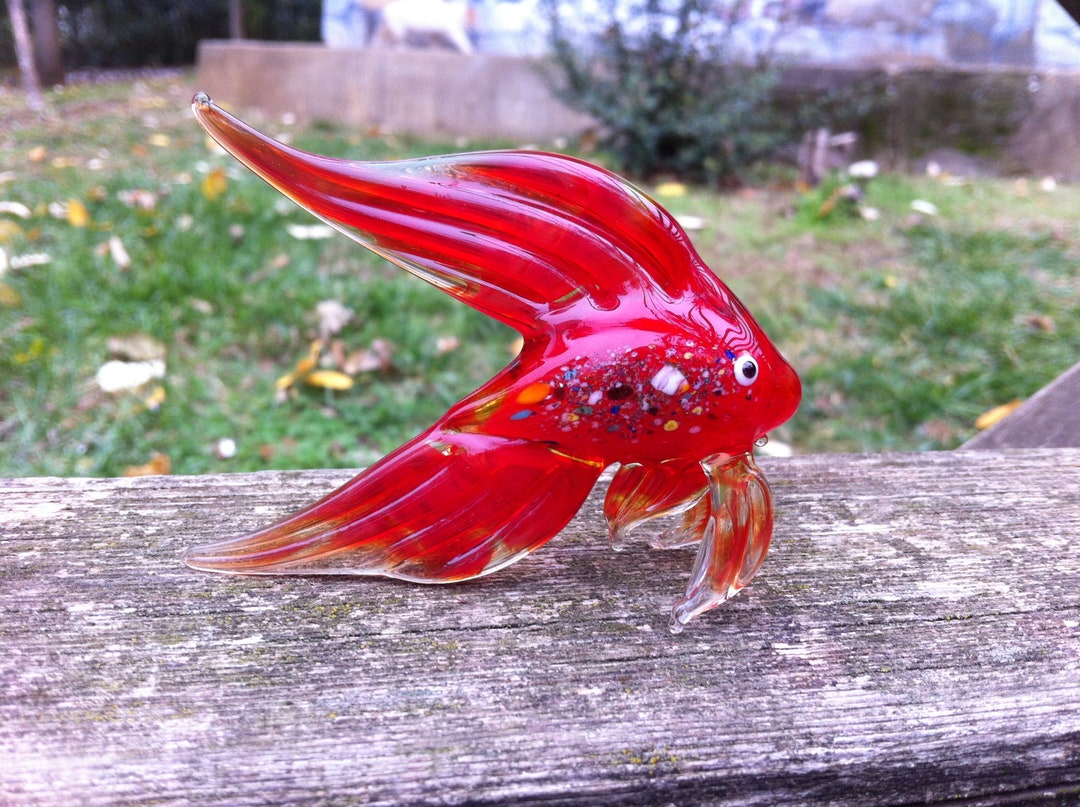 Glass Fish Hand Blown Fish Figurine Fish Ornament Art Glass Etsy UK