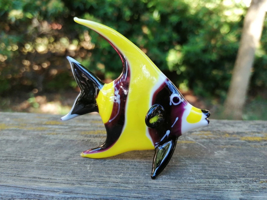 Glass Fish, Hand Blown Fish Figurine, Fish Ornament, Art Glass Fish