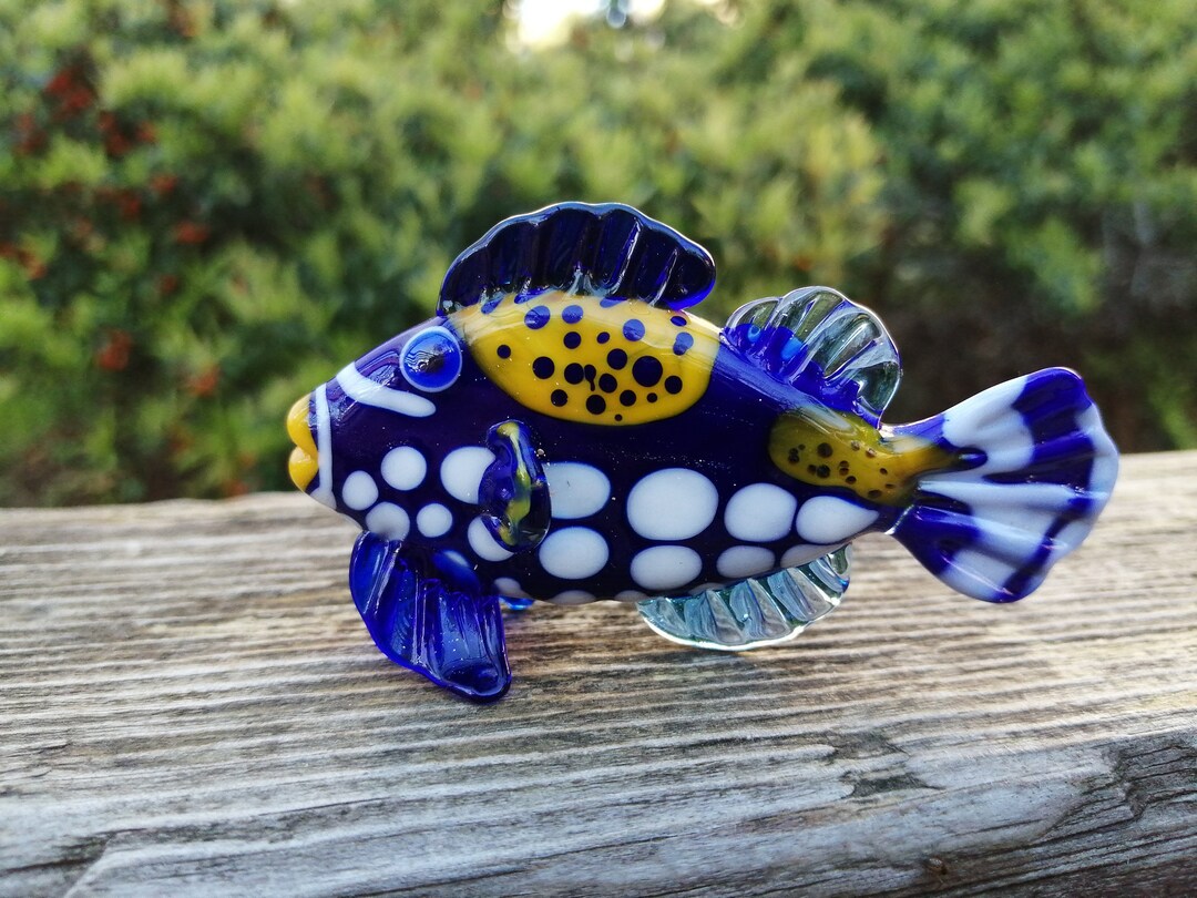 Glass Fish, Hand Blown Fish Figurine, Fish Ornament, Art Glass Fish
