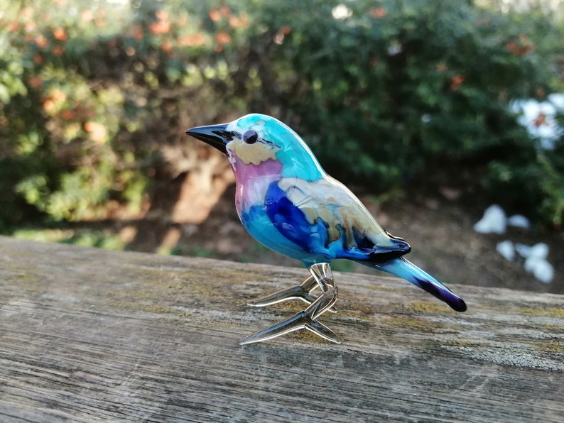 Glass Bird Hand Blown Glass Bird Figurine Glass Bird Etsy