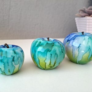 3 pcs Apple ornament, apple sculpture, hand-painted apple home decor, hope for prosperity symbol accessories, decorative ornaments