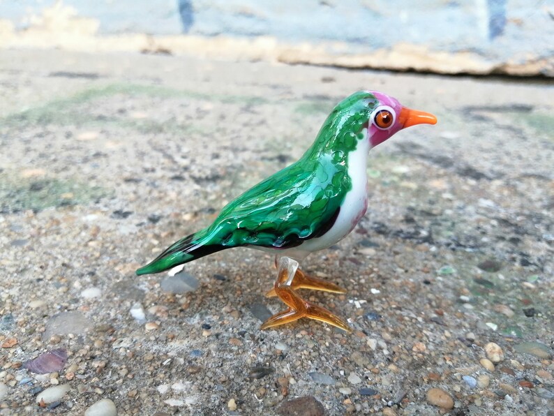 glass animals glass dove ornament art glass bird sculpture glass figurine hand blown glass bird figurine Glass dove murano dove