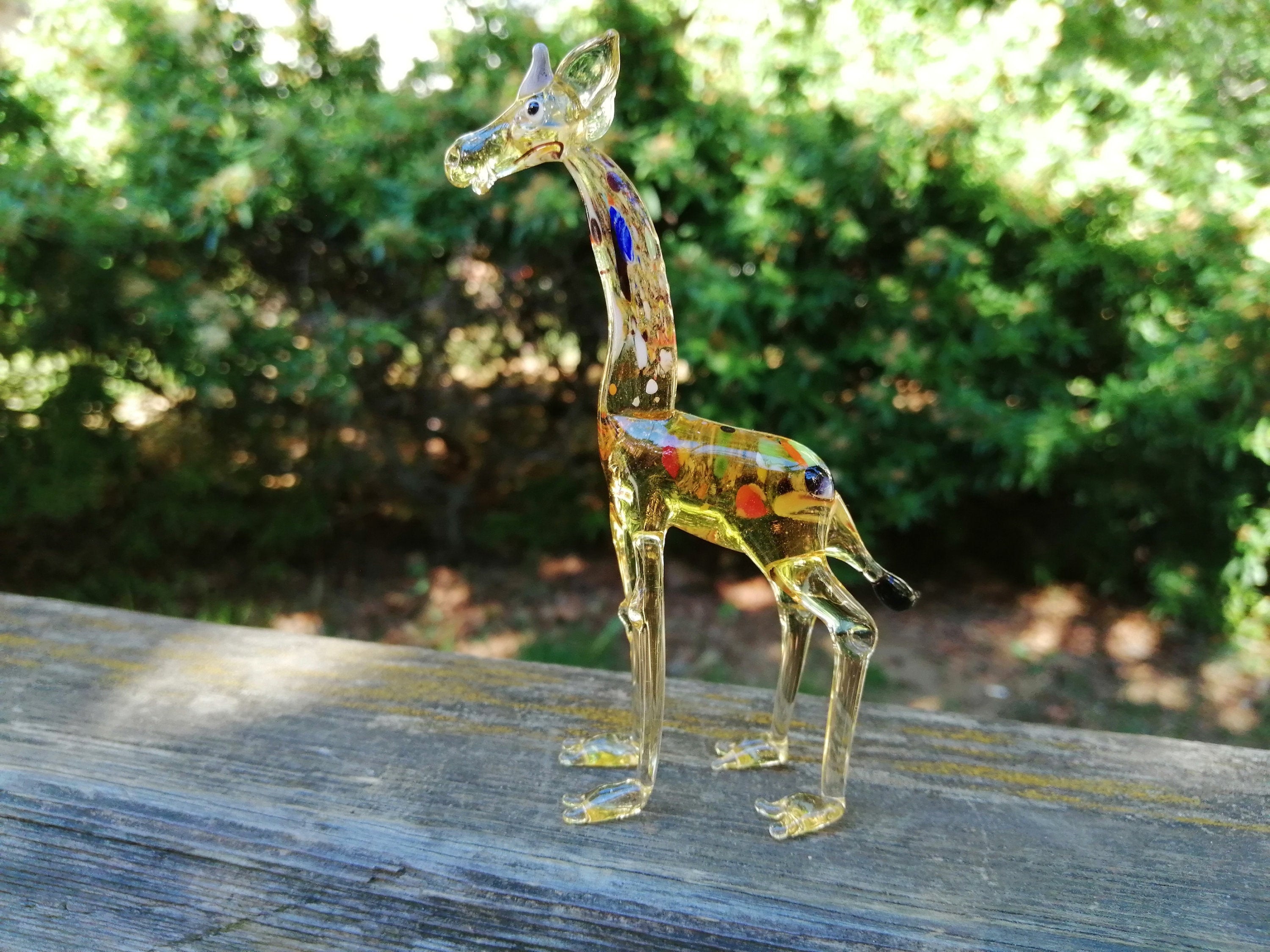 Glass Giraffe Glass Giraffe Figurine Giraffe Ornament - Etsy UK