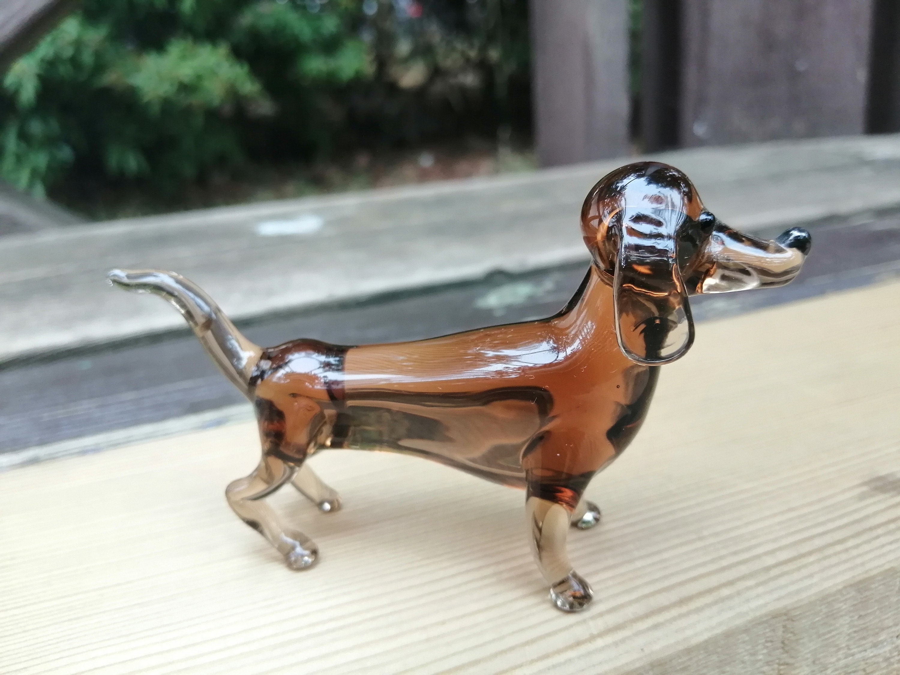 Chien en verre, figurine de chien en verre, chien en verre soufflé à la  main, animaux en verre, chien de Murano, animal de collection en verre,  chien miniature, ornement de chien 