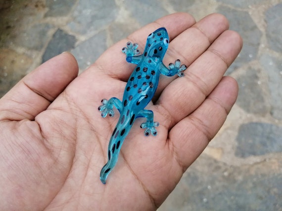 ガラスのトカゲの置物、ガラスのトカゲの飾り、ムラーノガラスのトカゲ