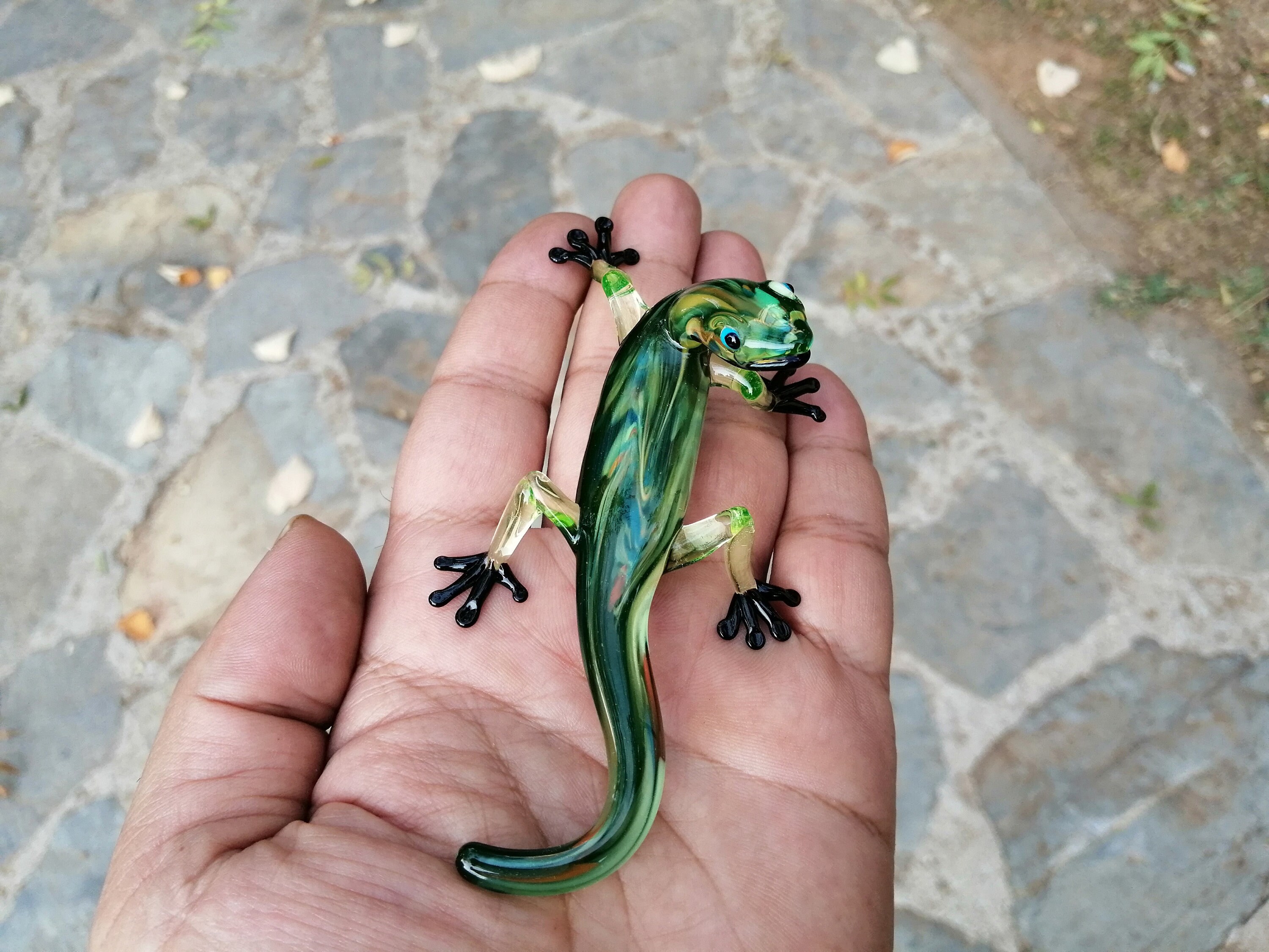 Glass Lizard Figurine Glass Lizard Ornament Murano Glass Etsy