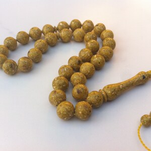 Turmeric tasbih, turmeric prayer beads, turmeric islamic rosary, islamic prayer beads, wood tasbih, turmeric misbaha, worry beads