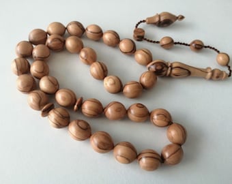 Olive tree tasbih, olive wood tasbih, olive tree prayer beads, Turkish wood tasbih, wood tasbeeh, 33s olive wood prayed beads, misbaha
