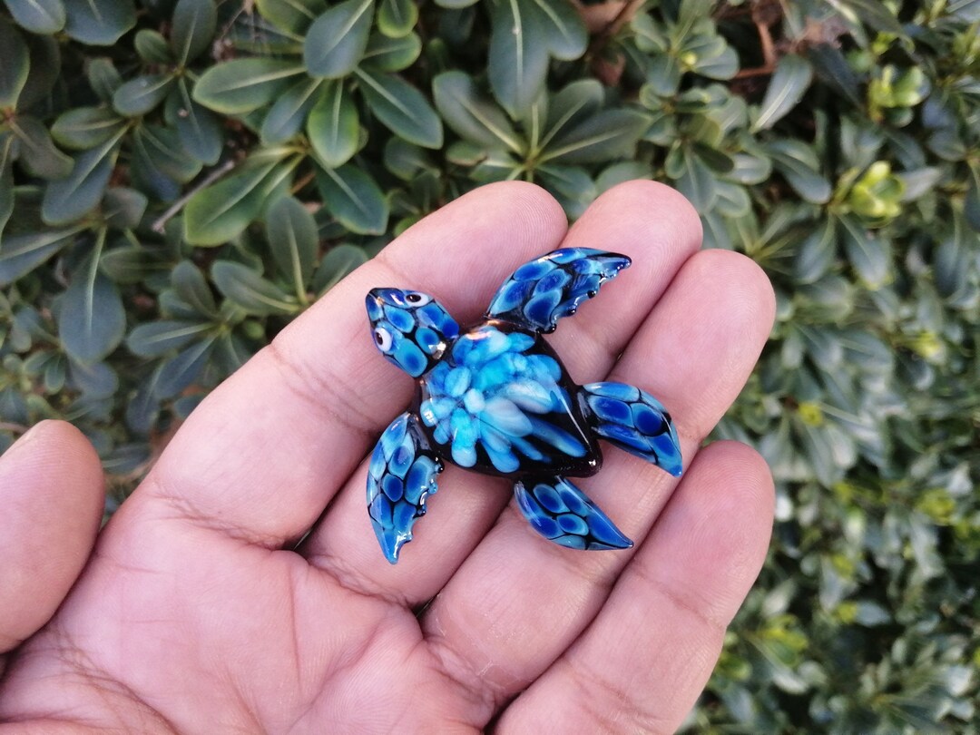 Glass Sea Turtle, Hand Blown Glass Sea Turtle, Glass Sea Animals, Sea