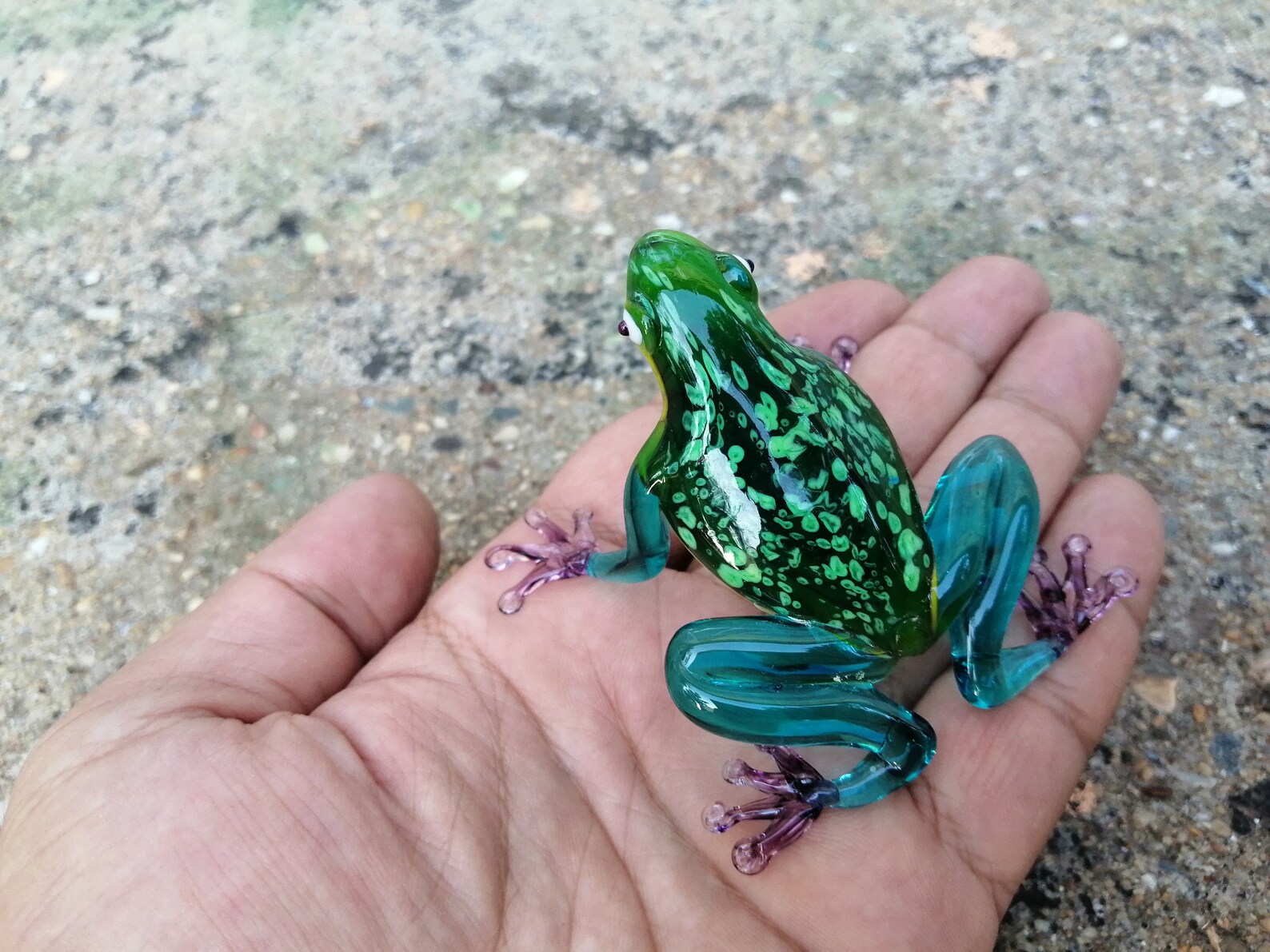 Glass Frog Hand Blown Glass Frog Figurine Frog Ornament Etsy