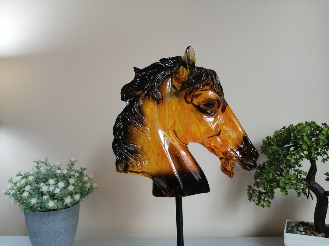 Horse Statue Sculpture, Horsehead Sculpture, Handpainted Horse Home