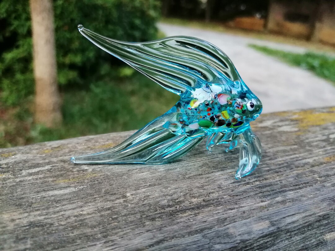 Glass Fish, Hand Blown Fish Figurine, Fish Ornament, Art Glass Fish