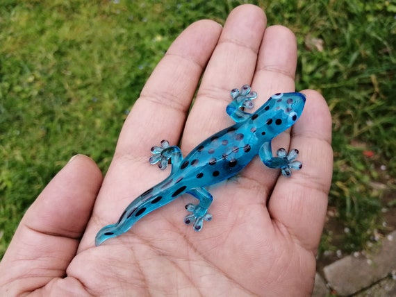 ガラスのトカゲの置物、ガラスのトカゲの飾り、ムラーノガラスのトカゲ