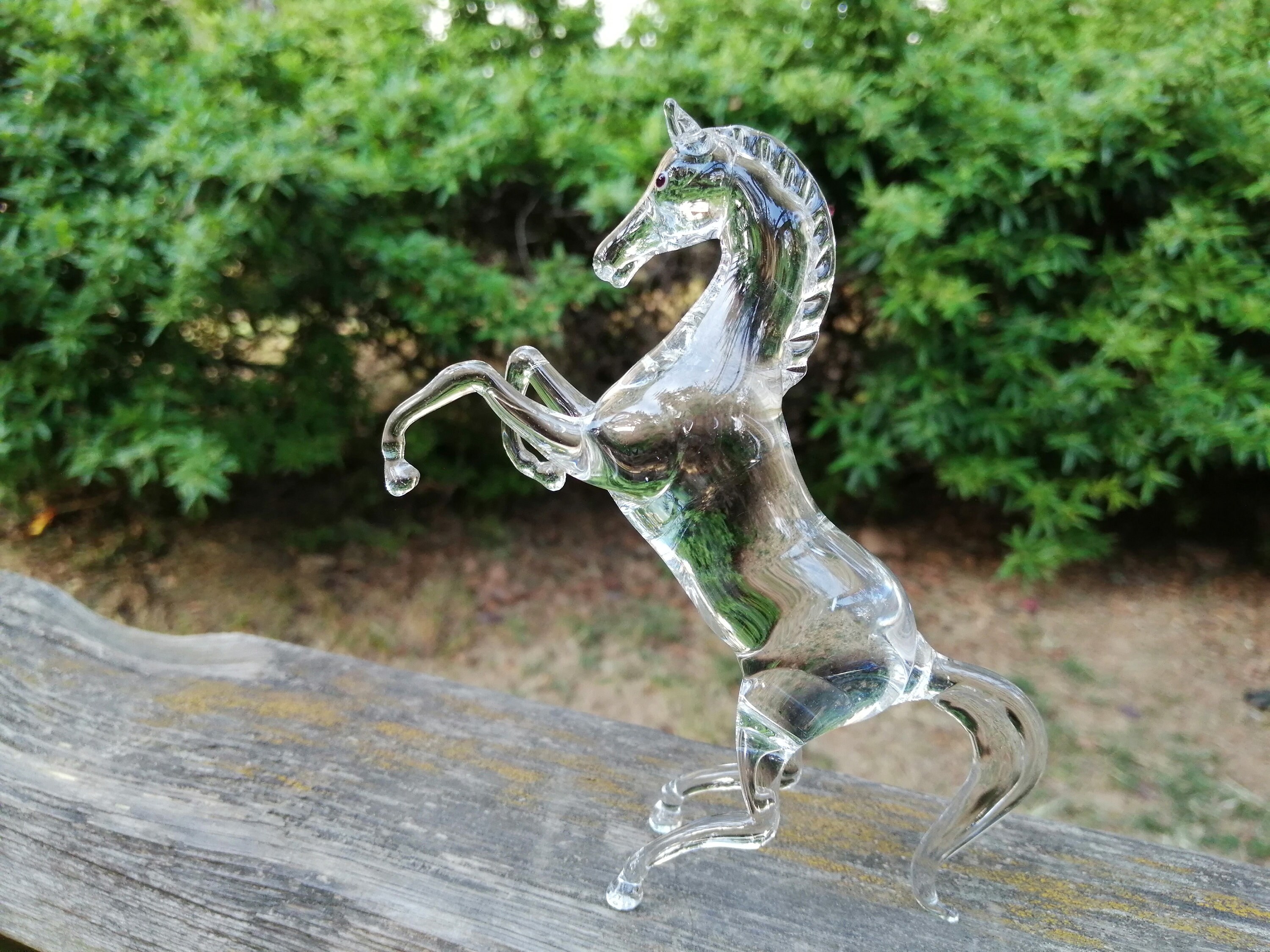 Glass Horse Glass Horse Figurine Glass Horse Ornament Etsy
