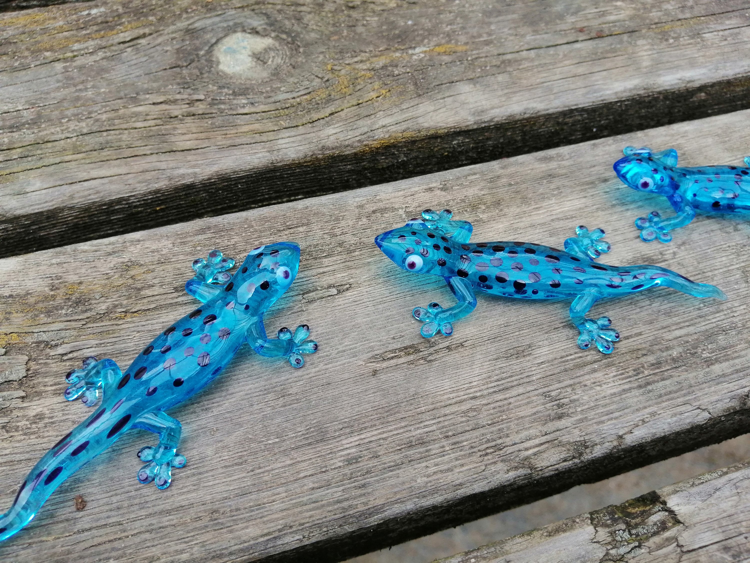 ガラスのトカゲの置物、ガラスのトカゲの飾り、ムラーノガラスのトカゲ