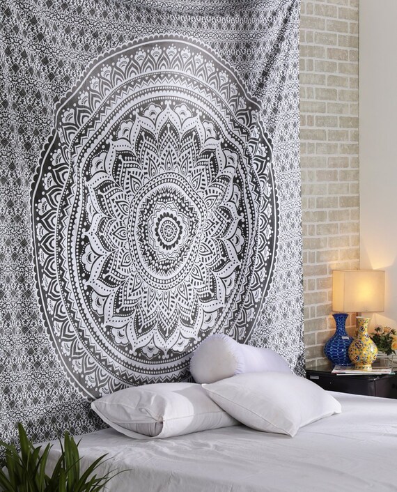 Ombre Mandala Wall Hanging Gypsy Indian Tapestry Bohemian Dorm Decor Hippie Twin