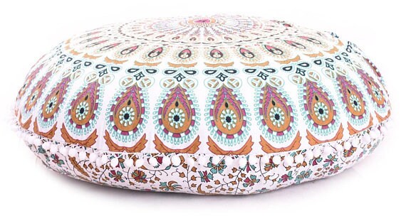 Floor Pillows Outdoor Cushions Mandala Pillow Outdoor Pouf Etsy
