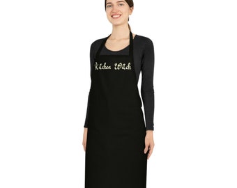 Kitchen Witch Cotton Apron, Witchy Wizard Gift