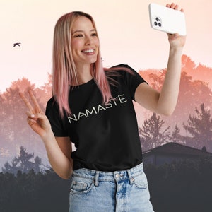 Namaste shirt, namaste gift, greetings to you, appreciation tee, peace and wellbeing, minimalist design, namaste yoga T-shirt