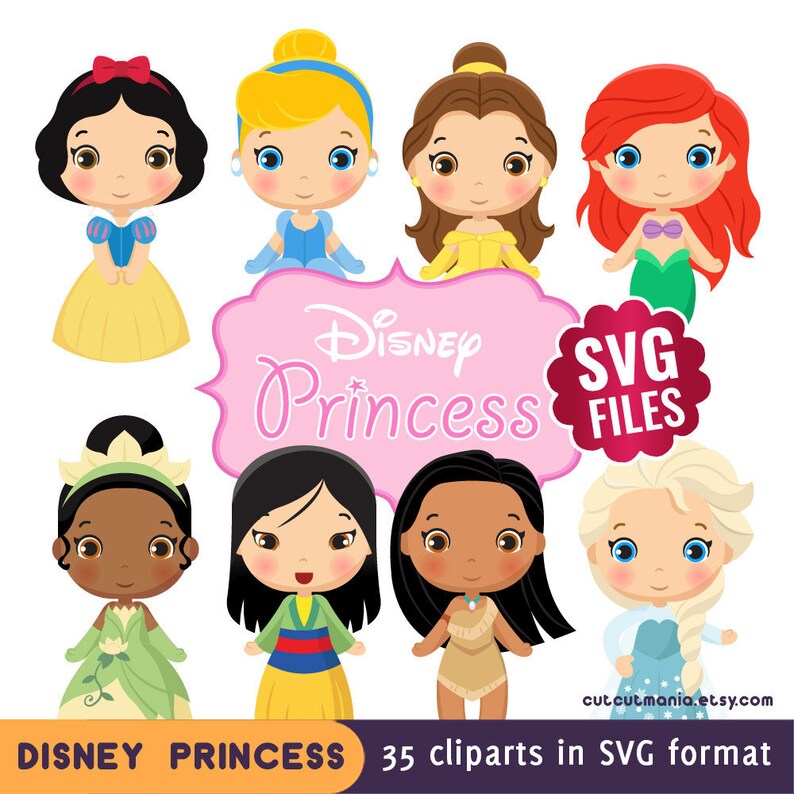 Download Disney Princess Svg Files Cute Princesses Svg Version Etsy