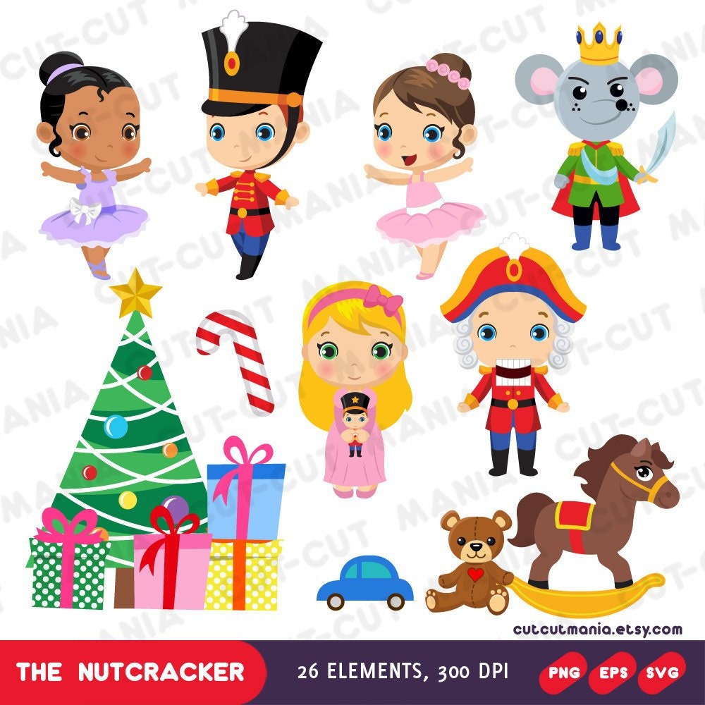 Download Nutcracker Clipart Vintage Toy Christmas Ballet Nutcracker Etsy