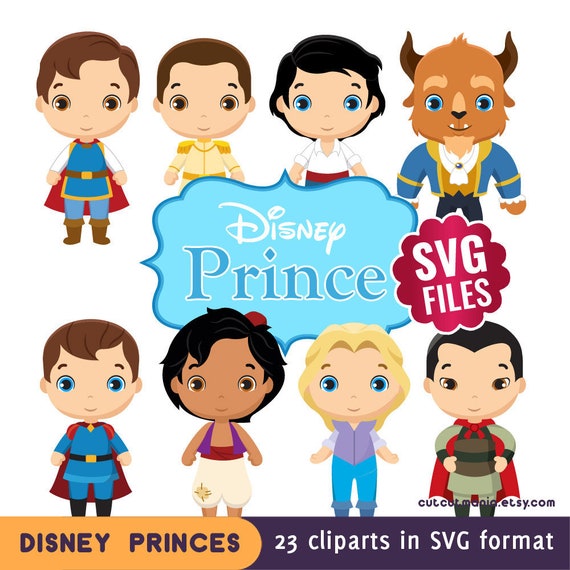 Download Free Disney Princes Svg Files Cute Prince Svg Version Cliparts Etsy SVG Cut Files