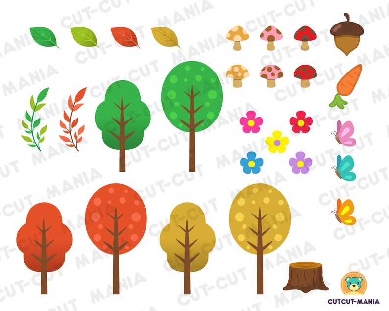 Download Clip Art Art Collectibles Woodland Animal Nursery Decor Woodland Animals Cute Clipart Png And Svg Files Forest Friends Forest Animal Cute Clipart Digital Papers