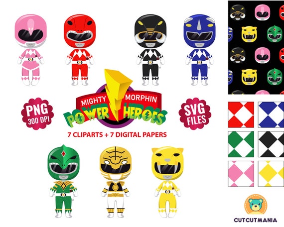 Download Mighty Morphin Power Rangers Cliparts Cute Power Rangers ...