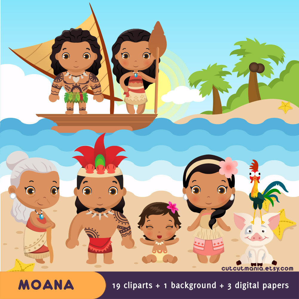 Moana Clipart Disney Moana Princess Moana Clipart Moana Etsy