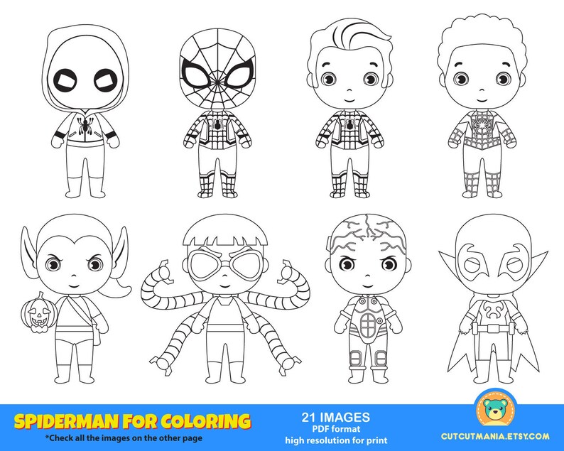 650 Collections Cute Spiderman Coloring Pages  Best Free