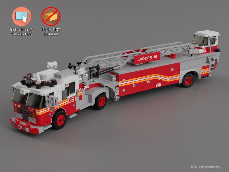 NO BRICKS Instructions /& Stickers to build a custom Lego Delivery Truck