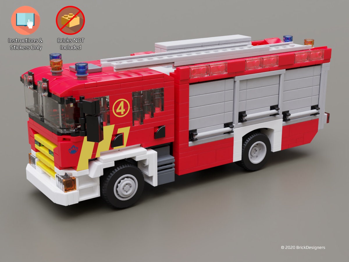 på Fahrenheit chance Stickers & Instructions to Build a Custom Fire Truck Extended - Etsy