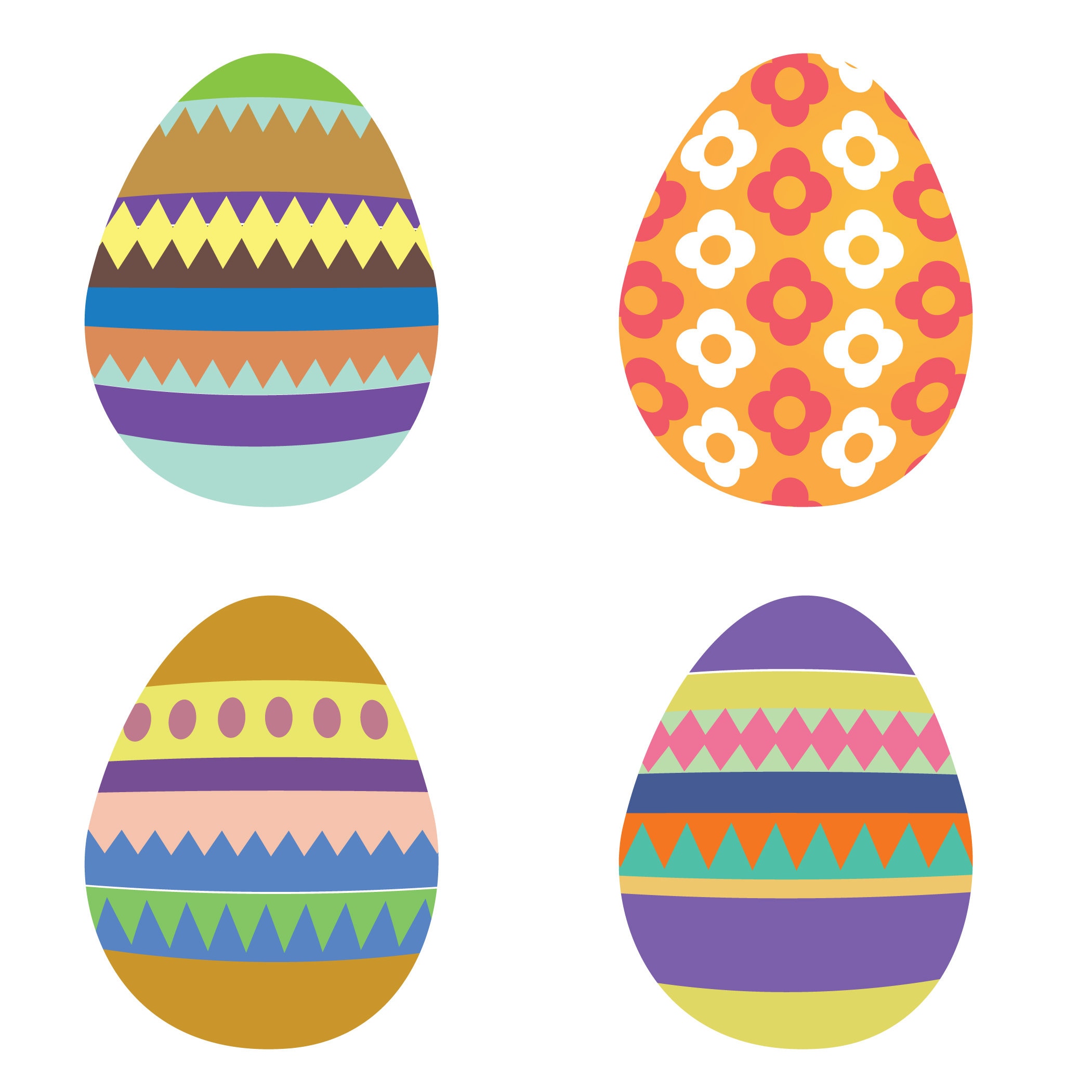 Easter eggs clipart for scrapbooking and commercial use. Etsy