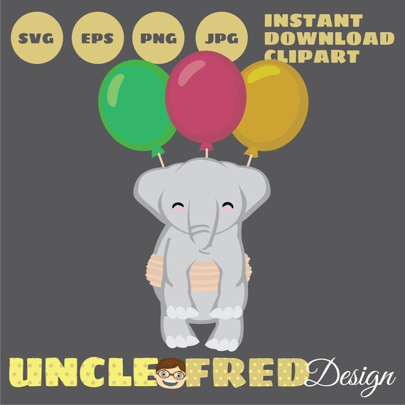 Free Free 295 Elephant With Balloon Svg SVG PNG EPS DXF File