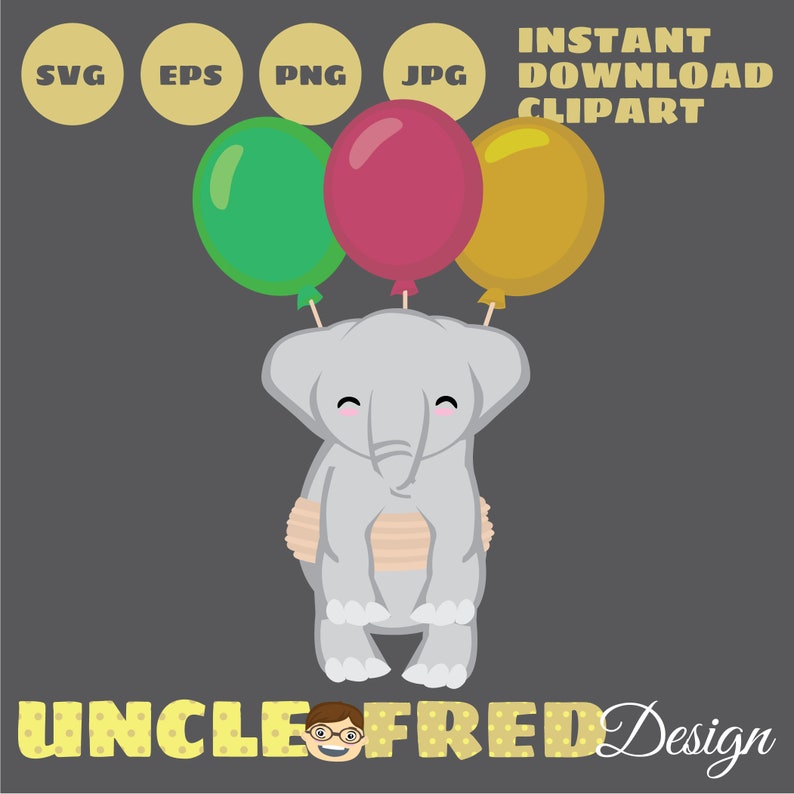 Free Free 139 Elephant With Balloon Svg SVG PNG EPS DXF File