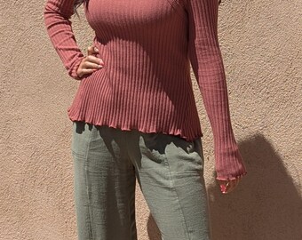 Viscose Linen Viola Lantern Pants for Women, olive, Sizes XS to XL, Relaxed Fit,  Elastic Waistband, Washable Linen, Made in USA