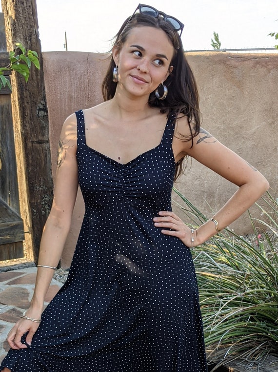 Navy Sundress Blue White Summer Dress 