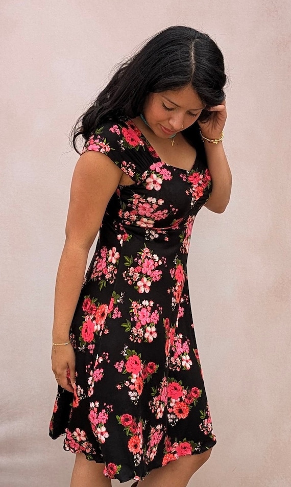 navy blue dress for baby girl Elegant A-Line Chiffon Midi Wedding Guest Dress
