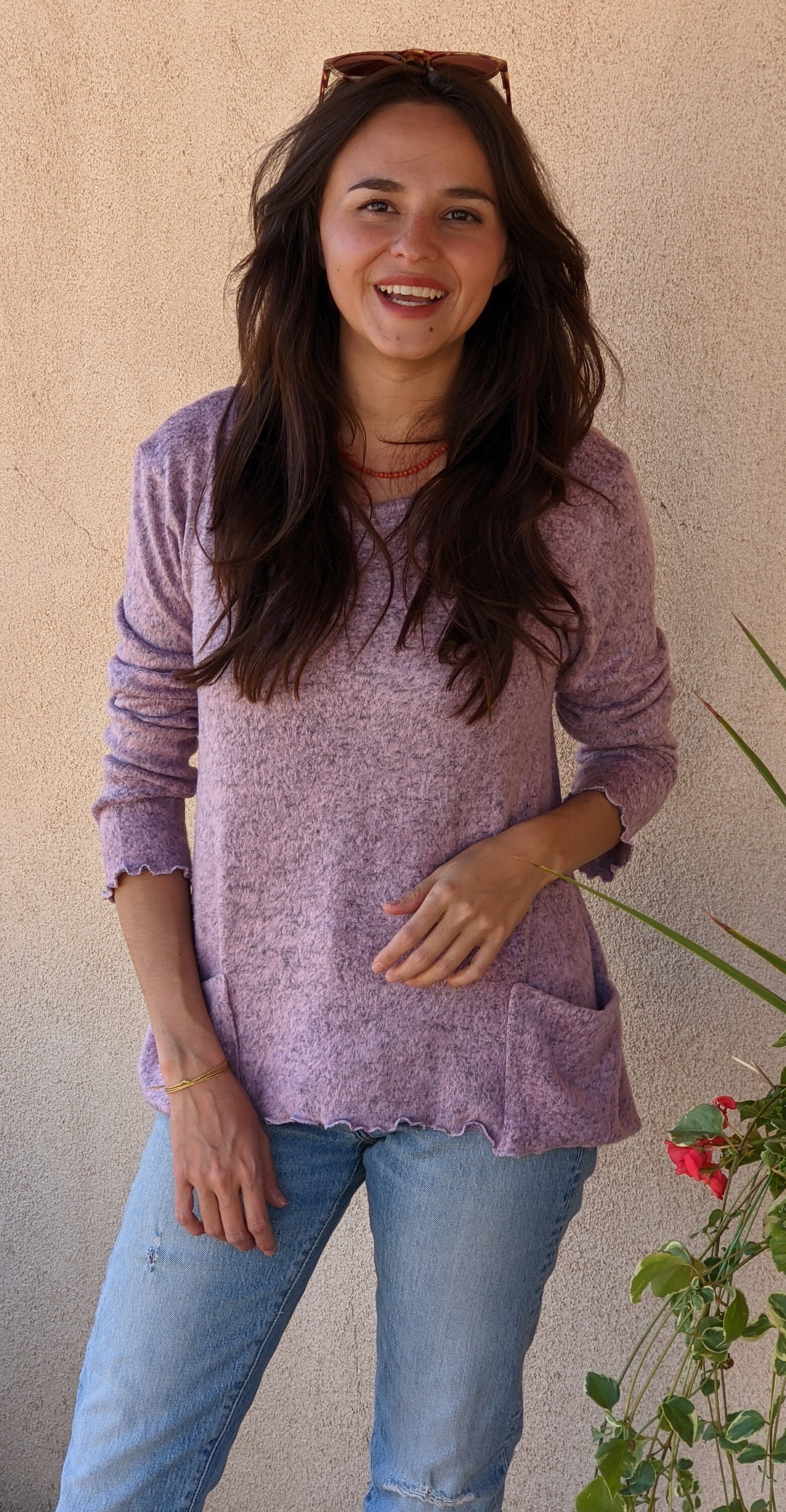 Women's Brushed Sweater Dusty Pink 