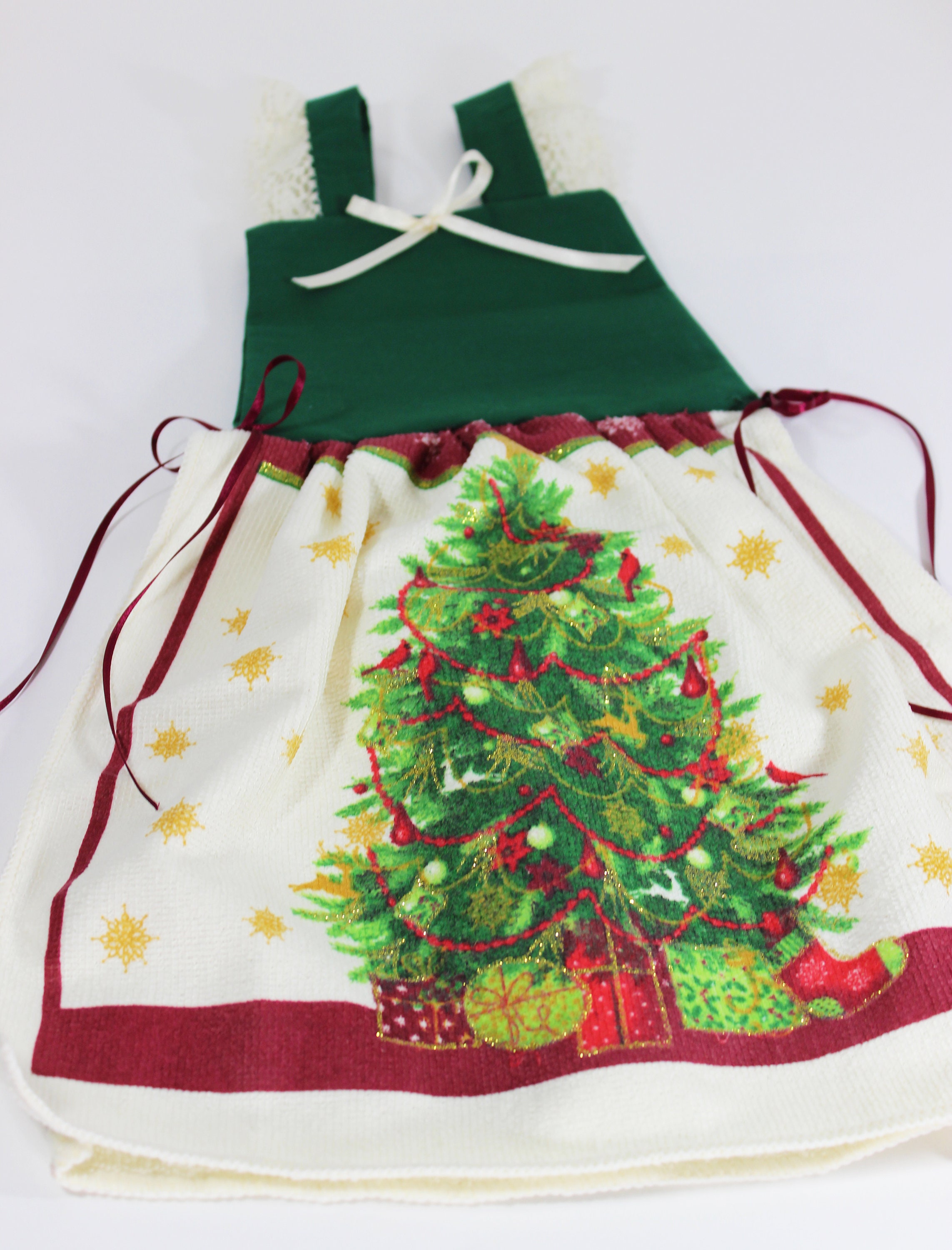 Christmas Kitchen Hanging Towels, Choice of Green Santa, Blue Santa or