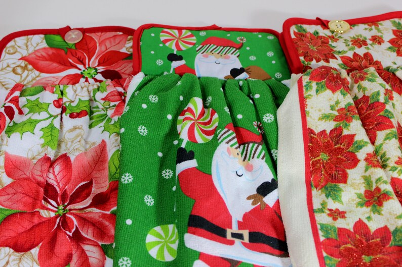 Christmas Kitchen Hanging Towels Choice of Santa or Etsy