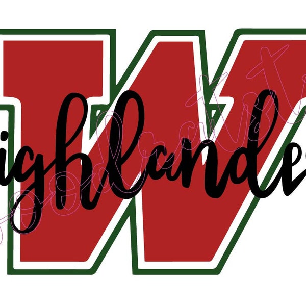 Los Highlanders de la escuela secundaria Woodlands SVG