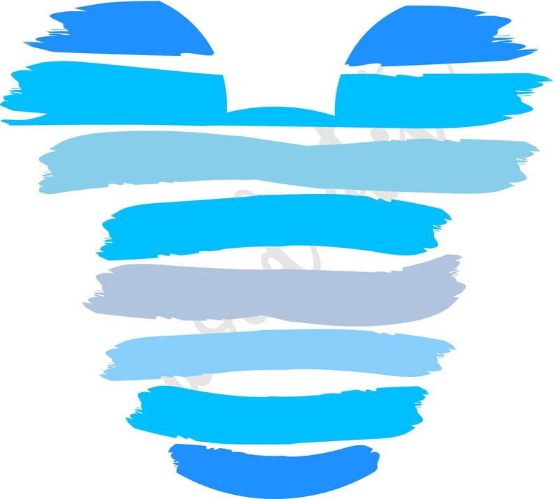 Paint Brush Mickey Head SVG Etsy