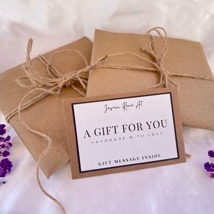 Gift Wrapping Option - Jasmin Renee Art - Gift Wrapping in Kraft Paper with Free Gift Message