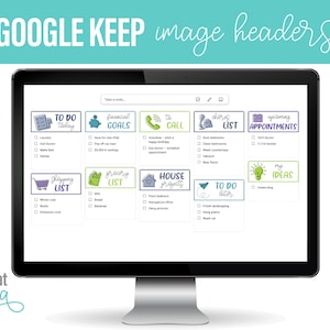 Google Keep Image Headers | Simple Google Keep Headers | Instant Download Google Keep Headers