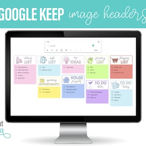 Google Keep Image Headers | Colorful Google Keep Headers | Instant Download Google Keep Headers